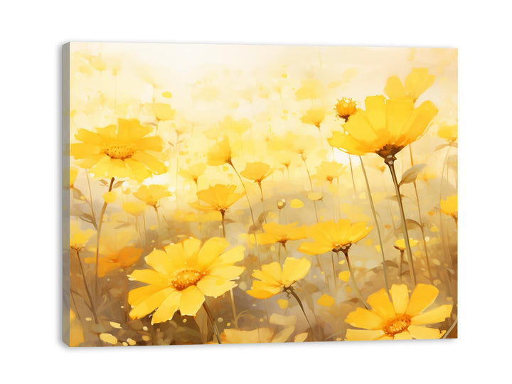 Orange Flower Art Painting  