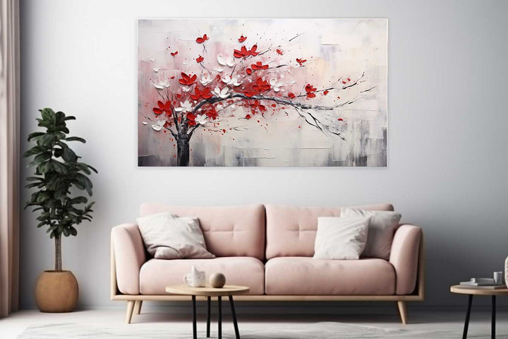 Red White Art Painting 