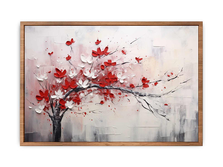 Red White Art Painting  