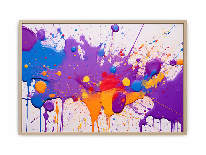 Multi Color Art Painting  Framed Print