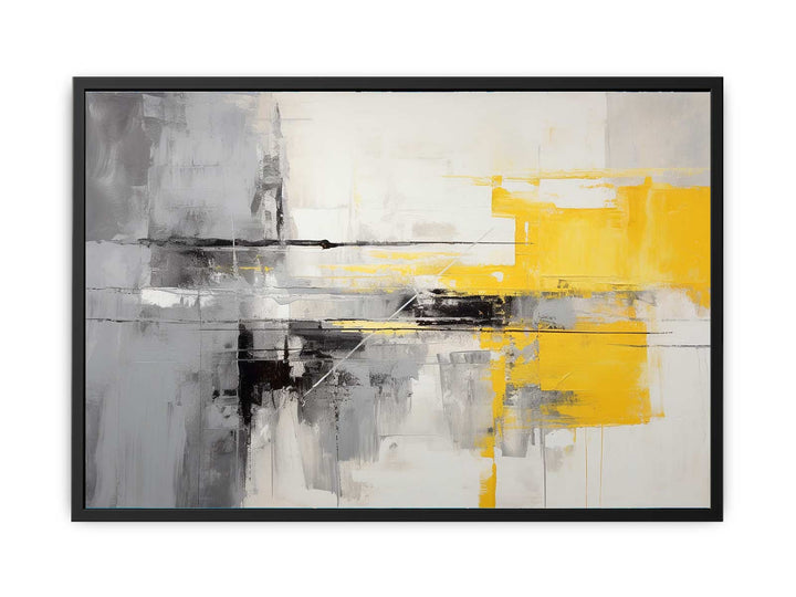 Grey Yellow  Art Painting  