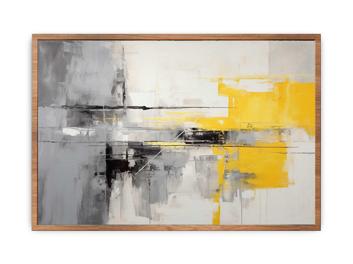 Grey Yellow  Art Painting  