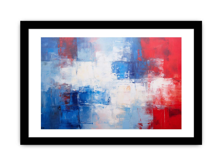 Blue Red  Abstract Art Painting