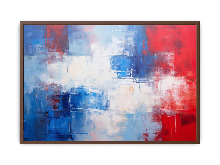 Blue Red  Abstract Art Painting