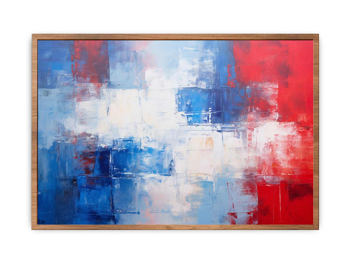 Blue Red  Abstract Art Painting