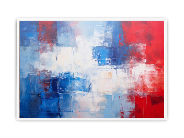Blue Red  Abstract Art Painting