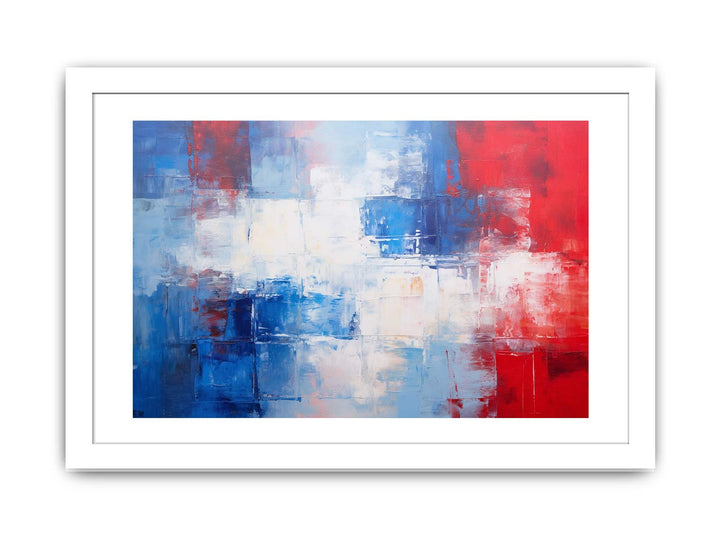 Blue Red  Abstract Art Painting