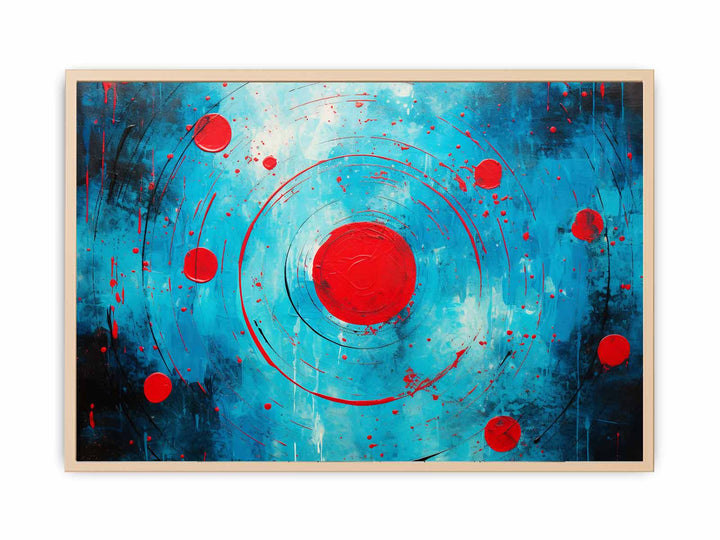 Red Black Circle Painting   Poster