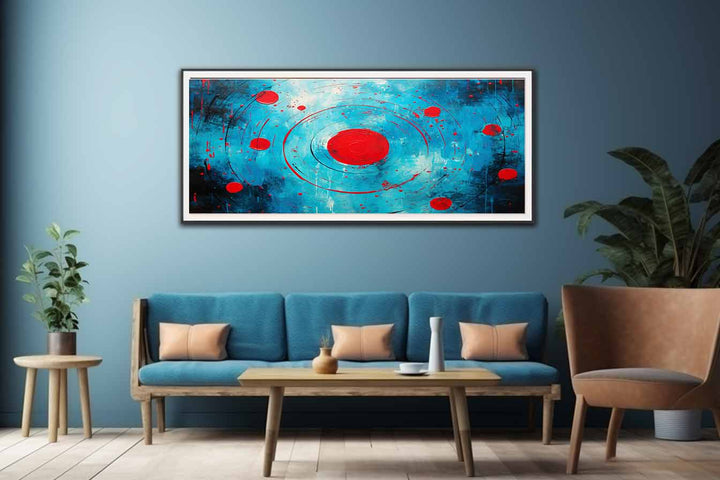 Red Black Circle Painting  
