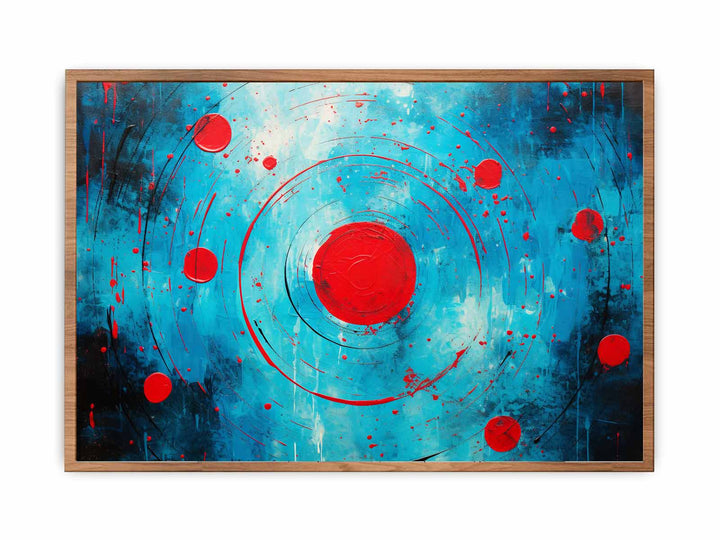 Red Black Circle Painting  