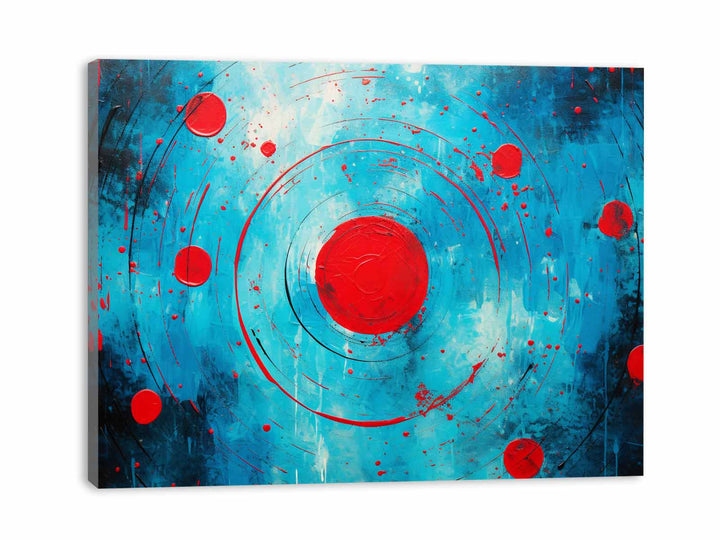Red Black Circle Painting  