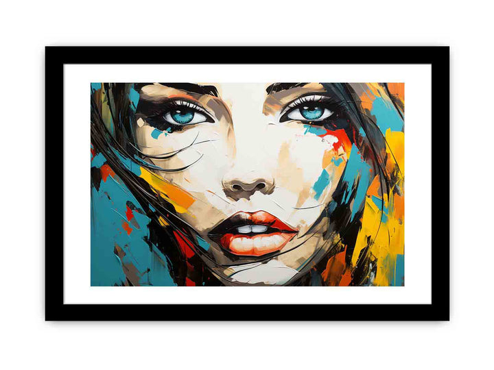 Girl Face Modern Art Painting