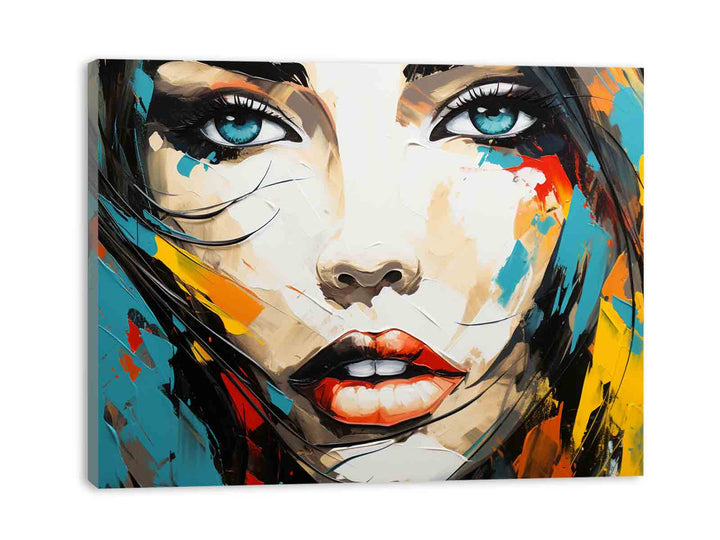 Girl Face Modern Art Painting