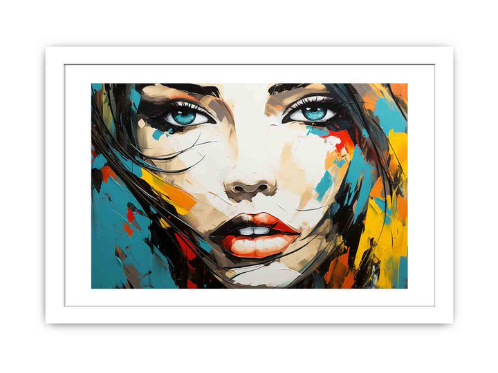 Girl Face Modern Art Painting