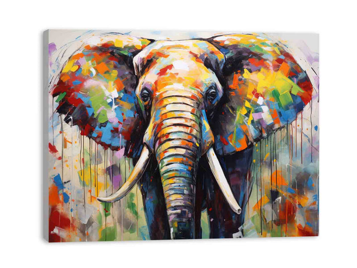 Modern Elephant Art Painting  
