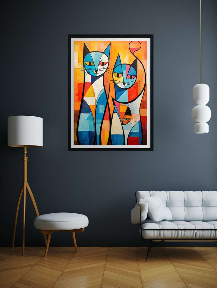 Cats Modern Art Painting  