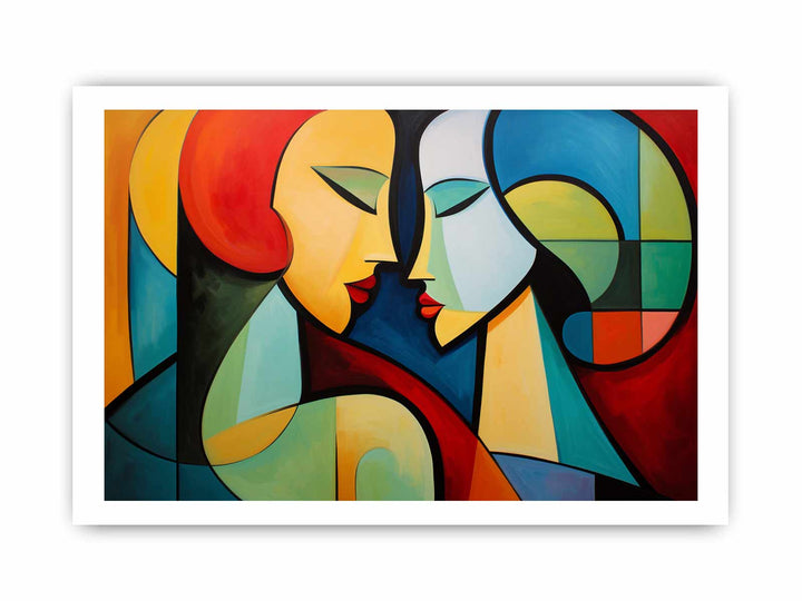 Two Women Modern Art Painting