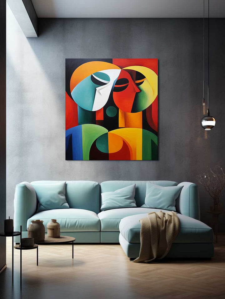 Modern art Three Ladies Painting  