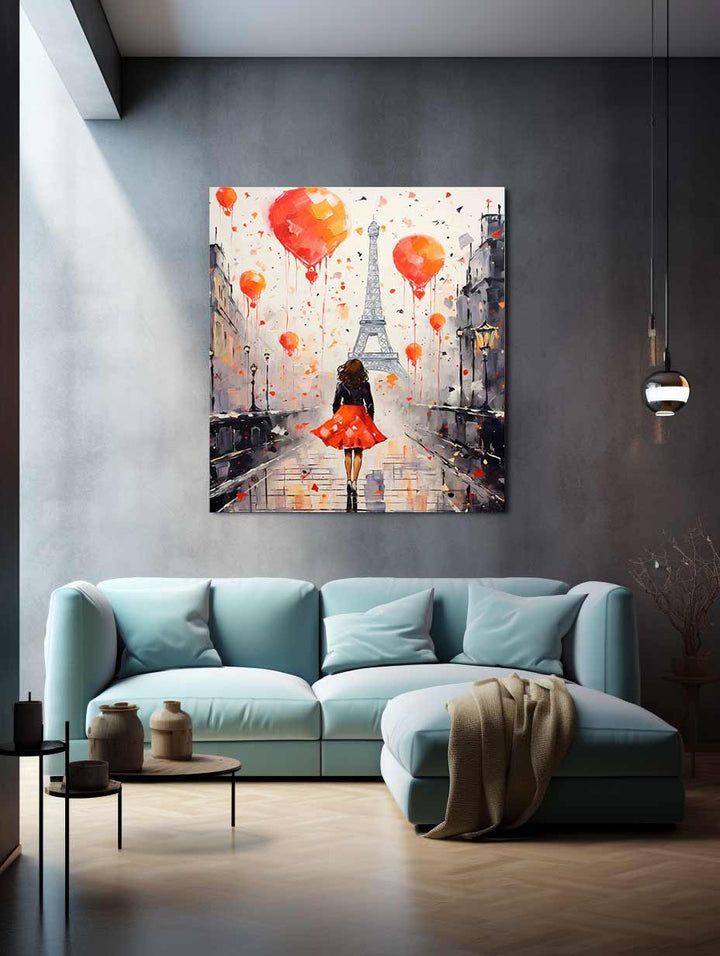 Modern Girl Legs Tower Art Painting  
