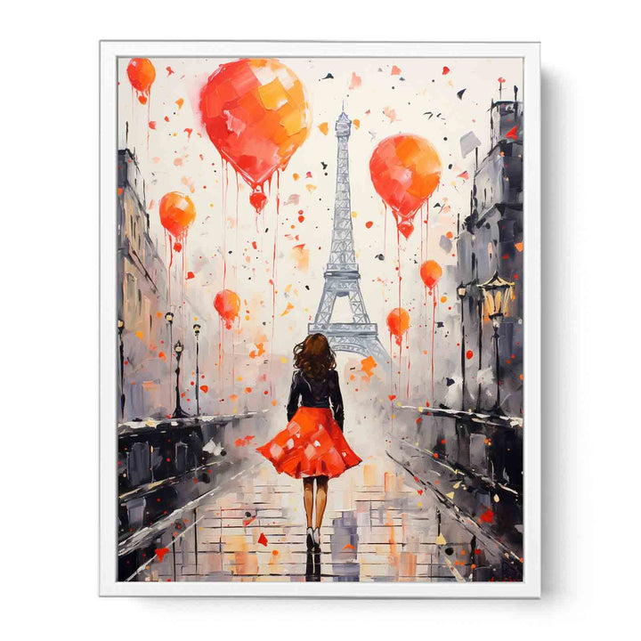 Modern Girl Legs Tower Art Painting  Canvas Print