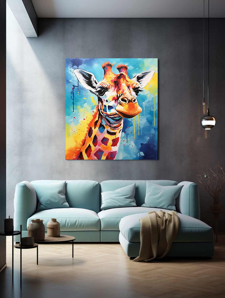 Giraffe Modern Art Painting  