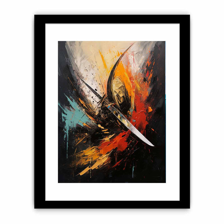 Red Knife Art Abstract Painting