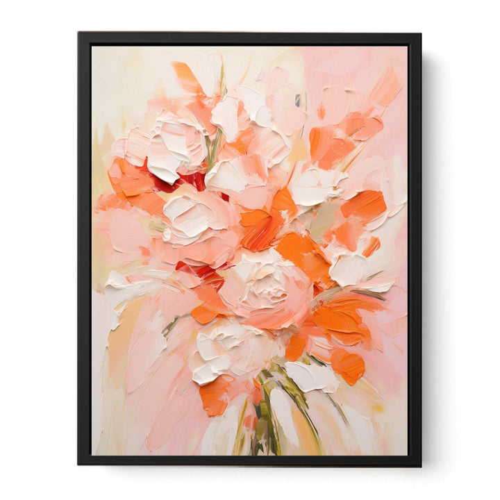 Peach Abstract Knife Art Painting