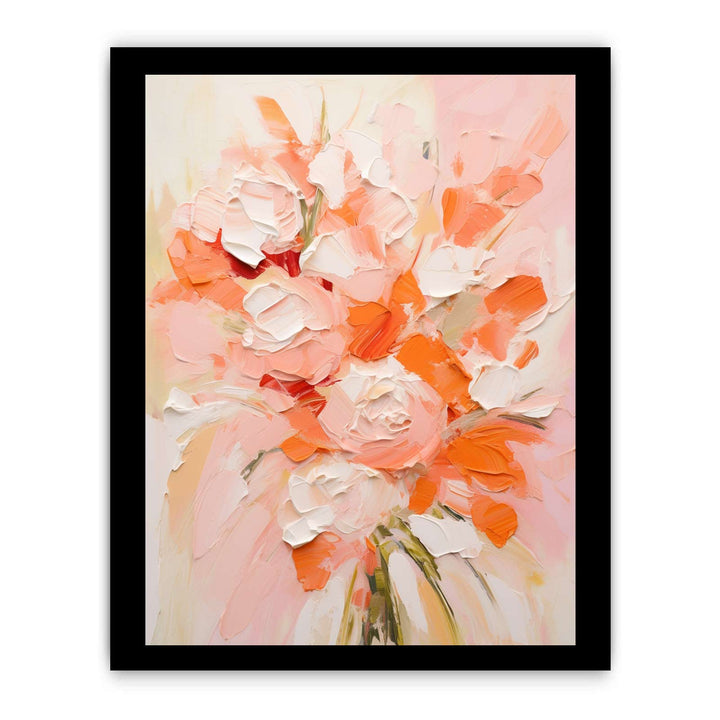 Peach Abstract Knife Art Painting
