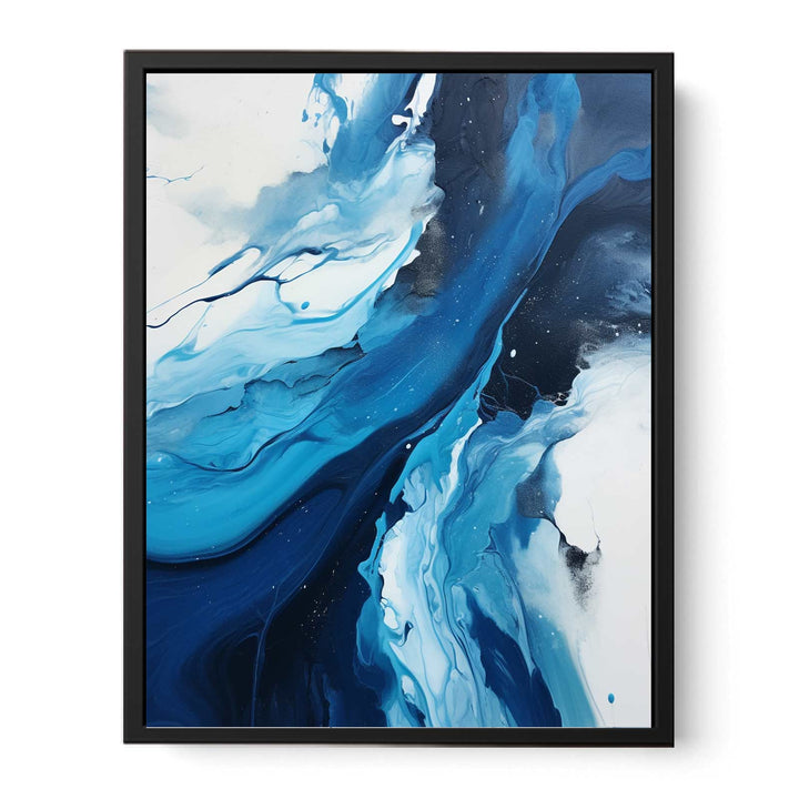 Blue Black Abstract Painting