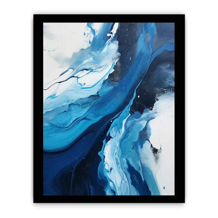 Blue Black Abstract Painting