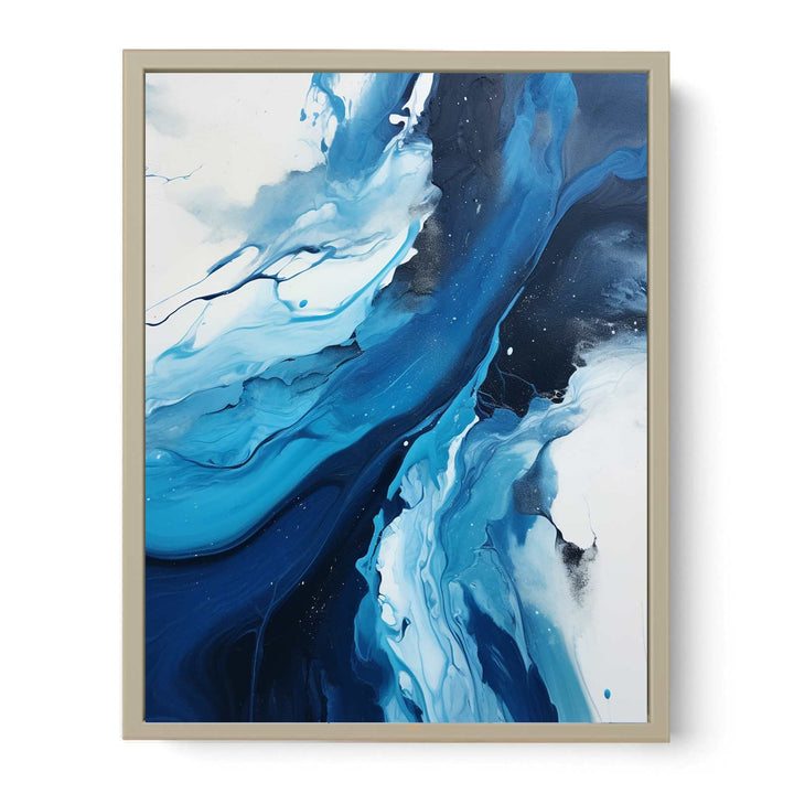 Blue Black Abstract Painting