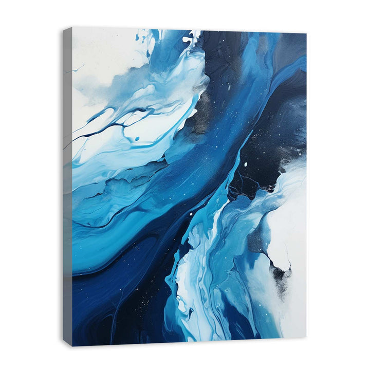 Blue Black Abstract Painting