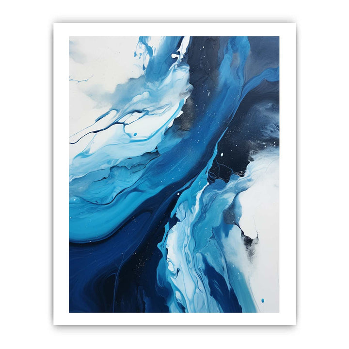 Blue Black Abstract Painting
