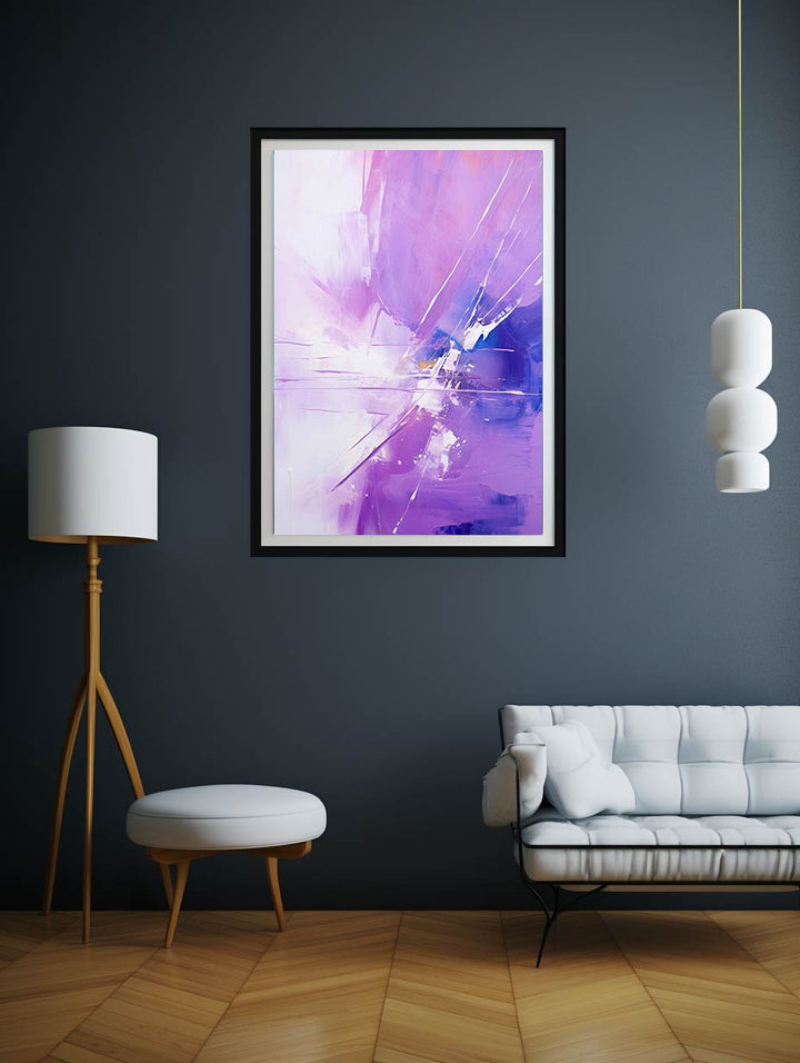 Knife Purple Abstract Art Painting