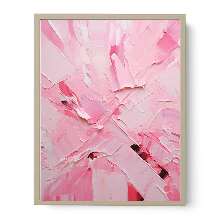 Knife Pink  Abstract Art Painting