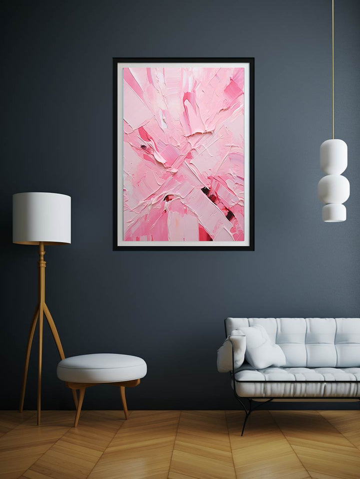 Knife Pink  Abstract Art Painting