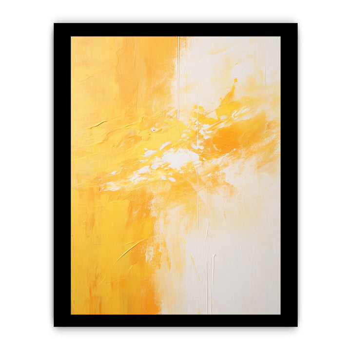 Yellow White Abstract Painting