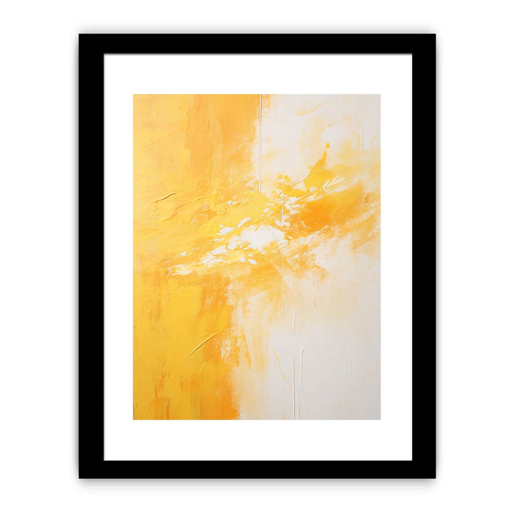 Yellow White Abstract Painting