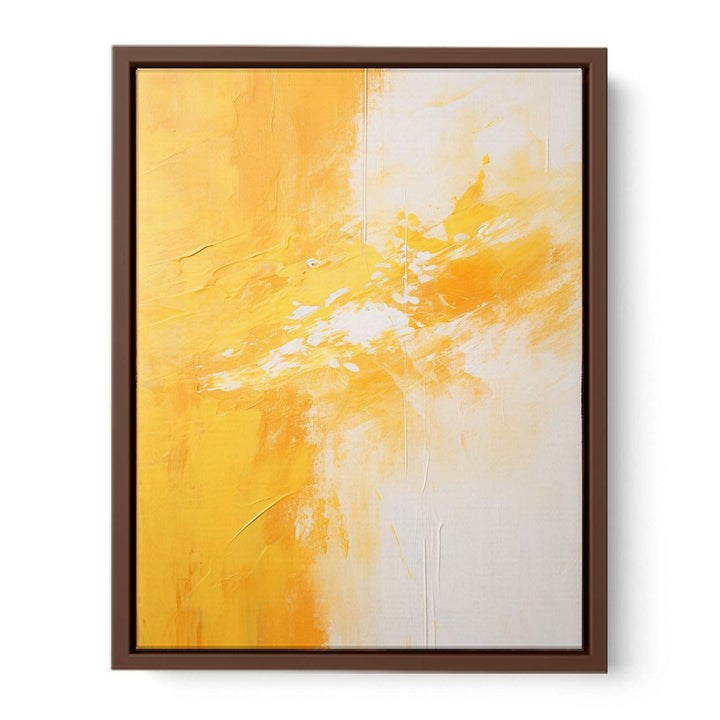 Yellow White Abstract Painting