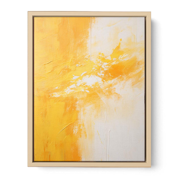 Yellow White Abstract Painting
