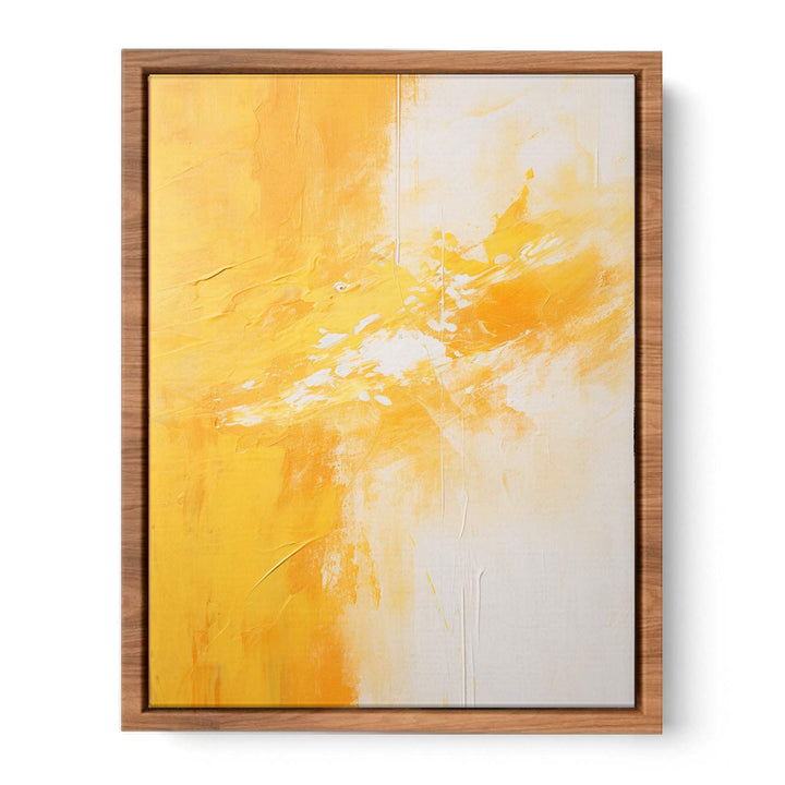 Yellow White Abstract Painting