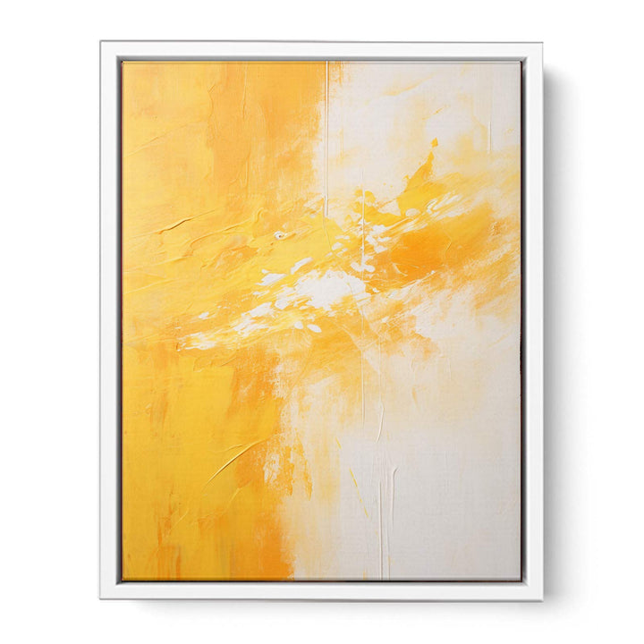 Yellow White Abstract Painting