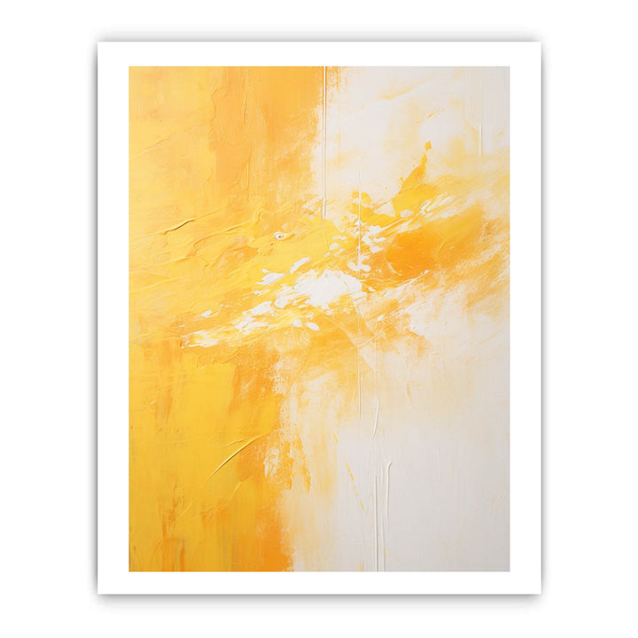 Yellow White Abstract Painting