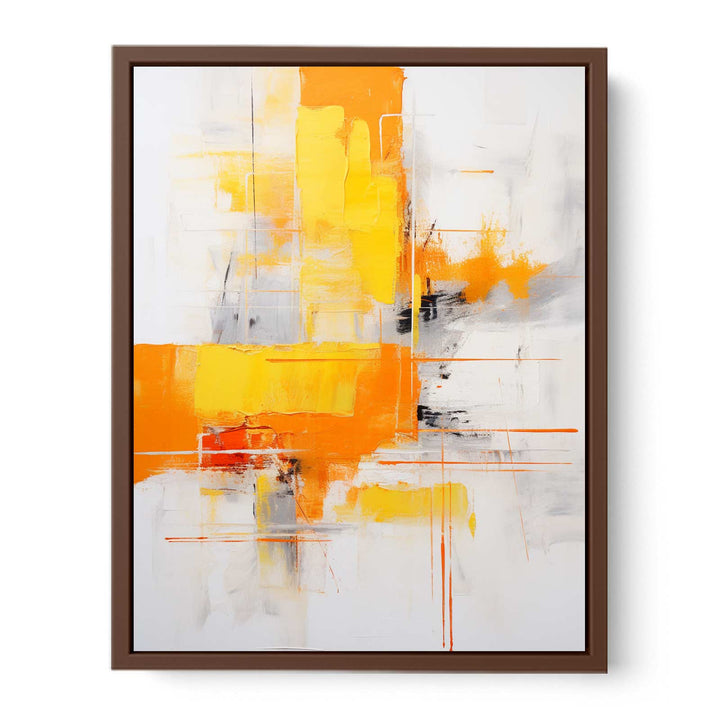 Brown Yellow Abstract Painting