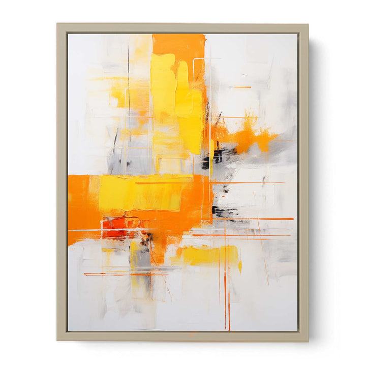 Brown Yellow Abstract Painting