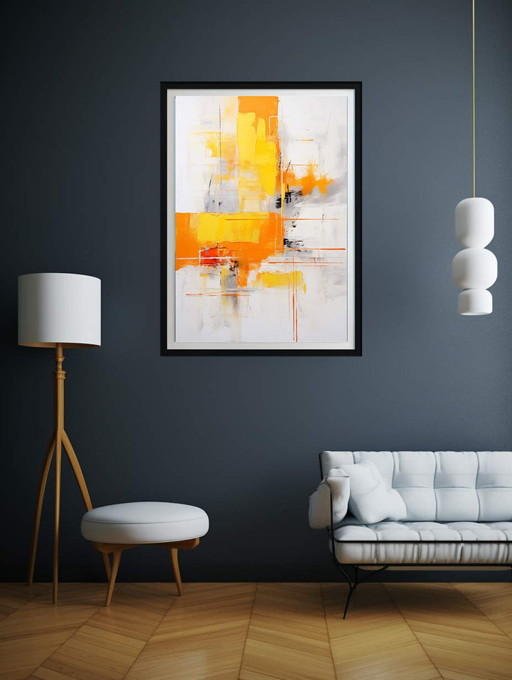 Brown Yellow Abstract Painting
