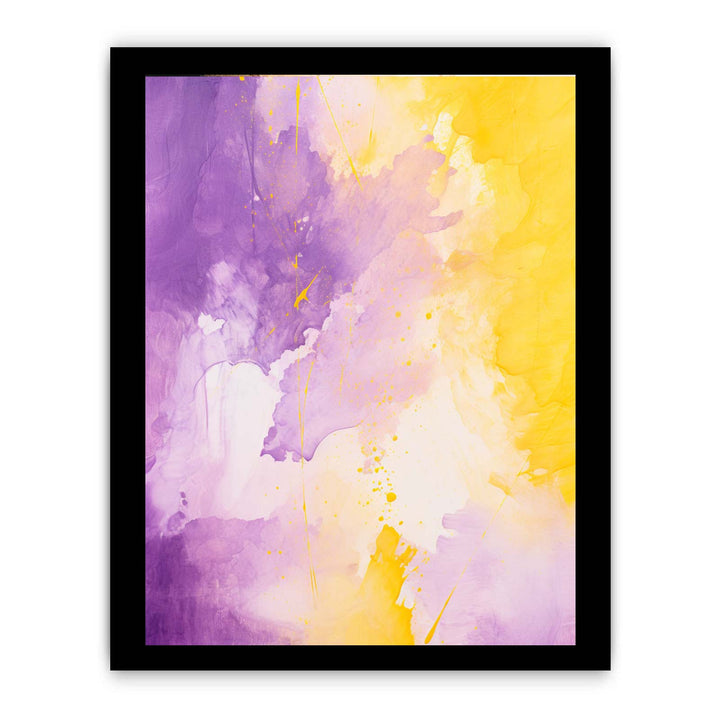 Yellow Purple Abstract Painting