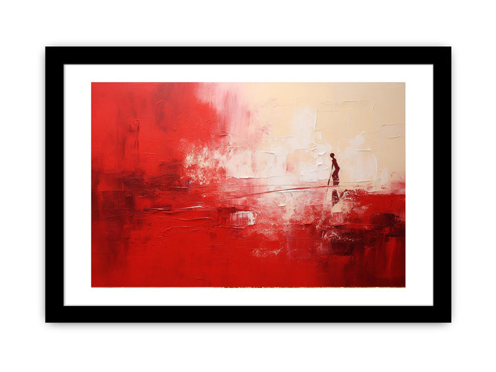 Knife Art Red Abstract Painting