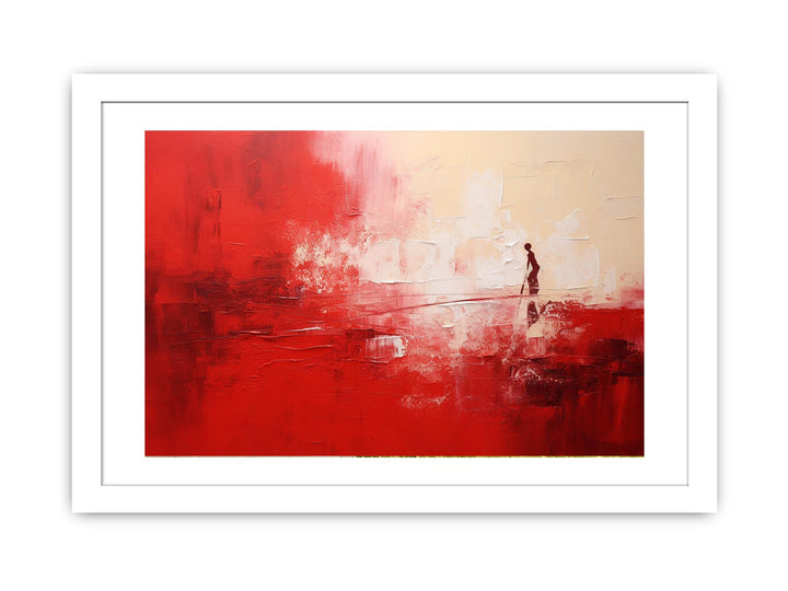 Knife Art Red Abstract Painting