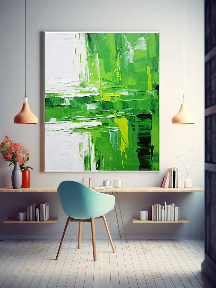 Abstract Painting Green